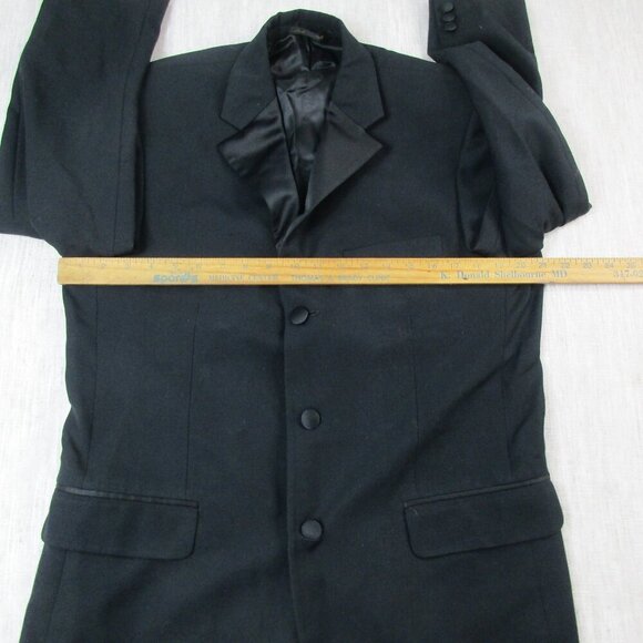 Pronto‎ Uomo Blazer Jacket Mens Black Jetted Pockets Single Breasted Notch Lapel - Picture 9 of 12